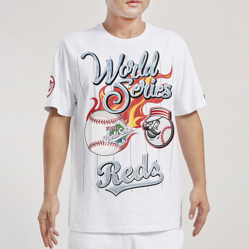 

Pro Standard Mens Pro Standard Reds Chrome T-Shirt - Mens White/Black Size M
