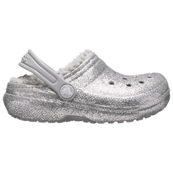 Girls' Grade School - Crocs Classic Lined Clogs - Silver/Silver