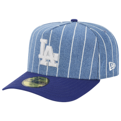 Men's - New Era Dodgers 59FIFTY Stripe Cap  - Blue/White