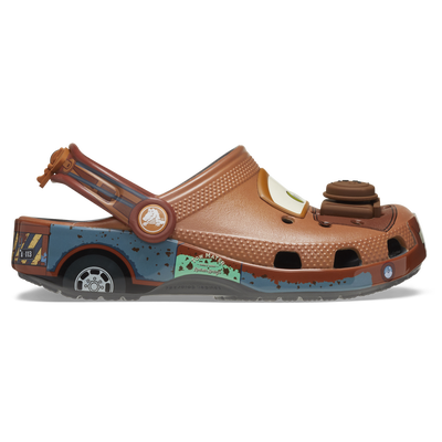 Crocs Pre School Cars Mater Classic Clogs - SLATE GREY/BROWN/GREEN