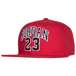 Boys' Grade School - Jordan Jersey Flatbrim Cap - Black/Red