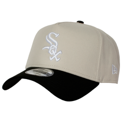 Men's - New Era White Sox 940 A Frame Snapback Cap  - Stone/Black