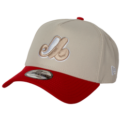 Men's - New Era Expos 940 A Frame Snapback Cap  - Stone/Red