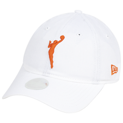 Women's - New Era 9TWENTY WNBA Logo Cap  - White/Orange