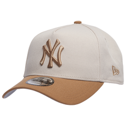 Men's - New Era Yankees 940 A Frame Cap  - Stone/Khaki