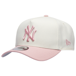 Adult - New Era Yankees 9FORTY A-Frame Cap  - Chrome/Pink Rouge