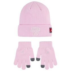 Youth - Jordan 23 Jersey Beanie and Glove Set - Pink Foam/White