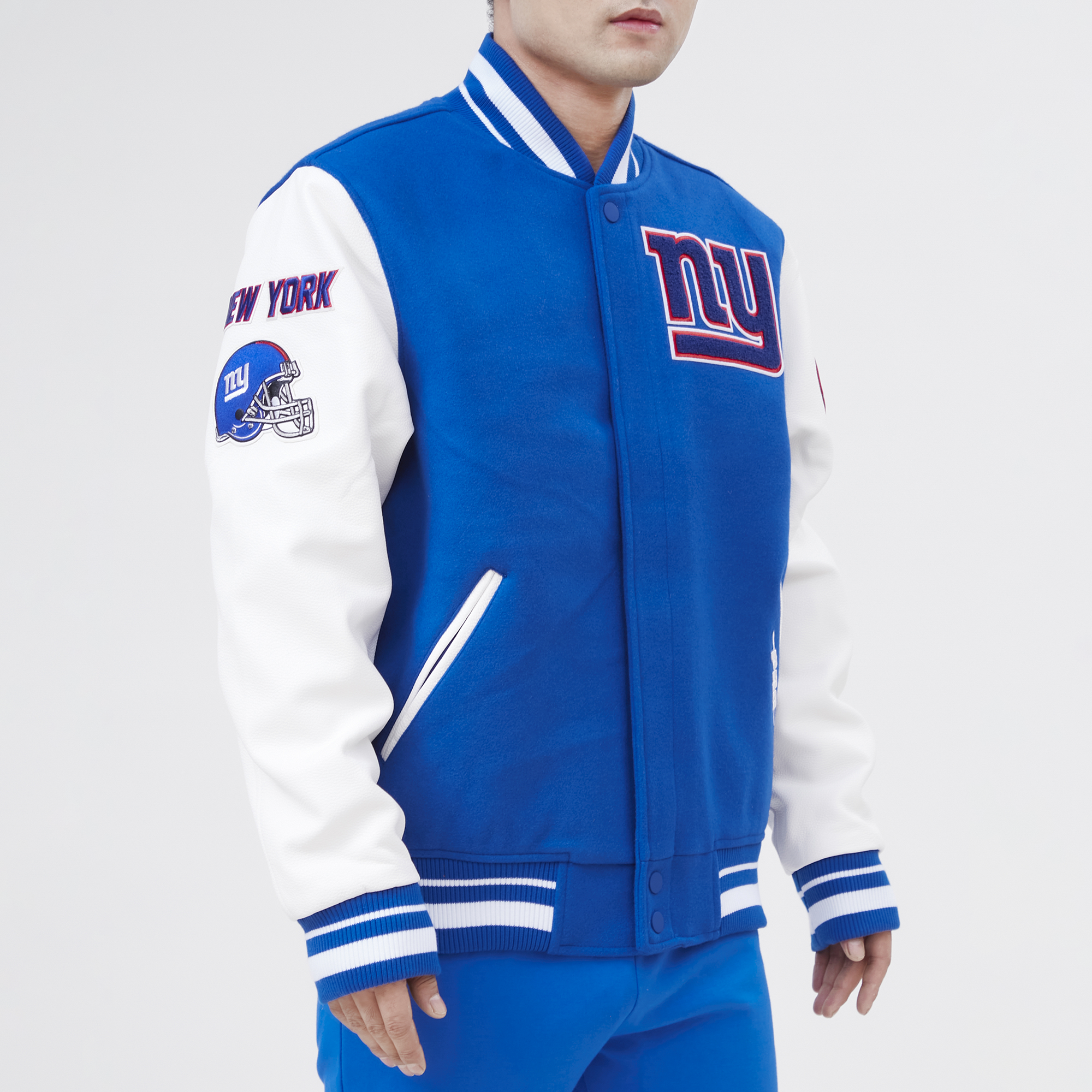 NEW YORK GIANTS REMIX VARSITY JACKET (BLUE) – Pro Standard