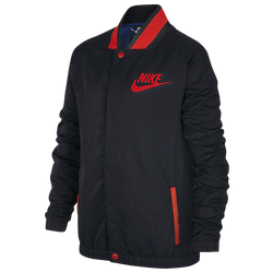 Boys' Grade School - Nike Hoopfly Jacket - Black/Habanero Red/Indigo Force