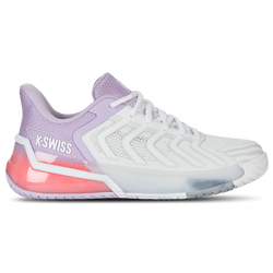 Women's - K-Swiss Ultrashot 4 - White/Neon Blaze/Orchid Petal