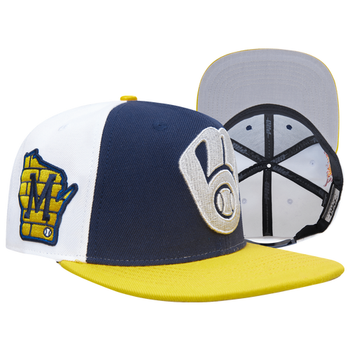 

Pro Standard Pro Standard Brewers Chrome Wool Snapback - Adult Midnight Navy/Yellow Size One Size