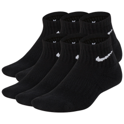 Boys' Grade School - Nike 6 Pack Cushioned Quarter Socks  - Black/White