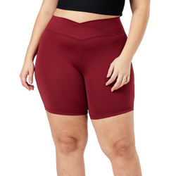 Women's - Cozi Cross Front Bike Shorts - Mueller Wine