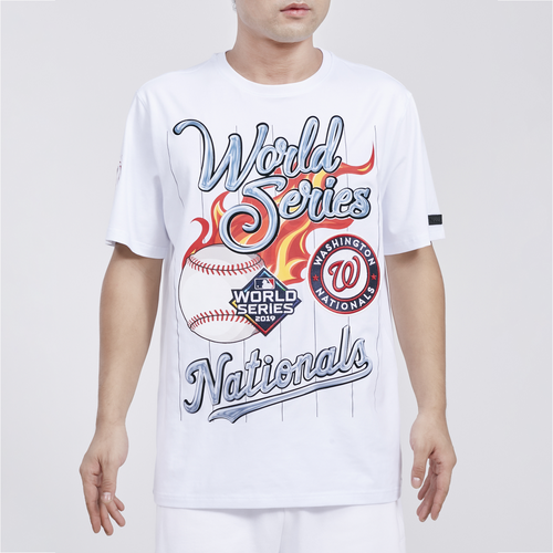 

Pro Standard Mens Pro Standard Nationals Chrome T-Shirt - Mens White/Black Size M