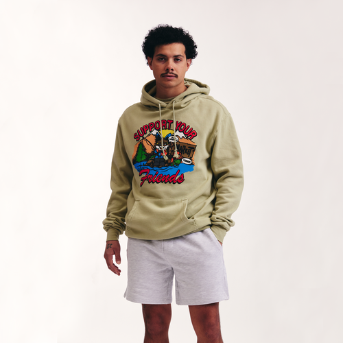 

Market Mens Market Support Your Friends Hoodie - Mens Green/Multi Size S