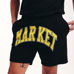 Men's - Market Arc Fleece Shorts - Black/Yellow