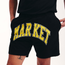 Market Arc Fleece Shorts - Men's Black/Yellow