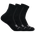 HOKA Quarter Run Sock 3 Pack - Adult Black/Black/Black