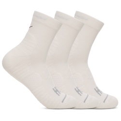 Adult - HOKA Quarter Run Sock 3 Pack - White/White/White