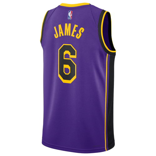 

Nike Mens Lebron James Nike Lakers Swingman Jersey - Mens Purple/Yellow Size XL