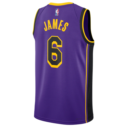 

Nike Mens Lebron James Nike Lakers Swingman Jersey - Mens Purple/Yellow Size S