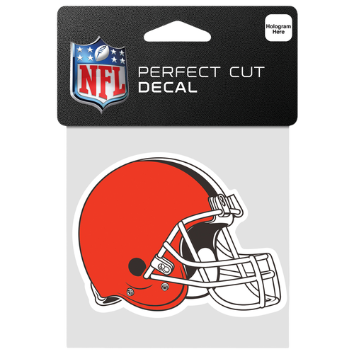 Womens Cleveland Browns WinCraft Cleveland Browns 4x4 Perfect Cut Decal - Adult - Brown / White / Orange