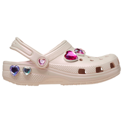 Girls' Preschool - Crocs Classic Iridescent Hearts Clogs  - Quartz/Multi