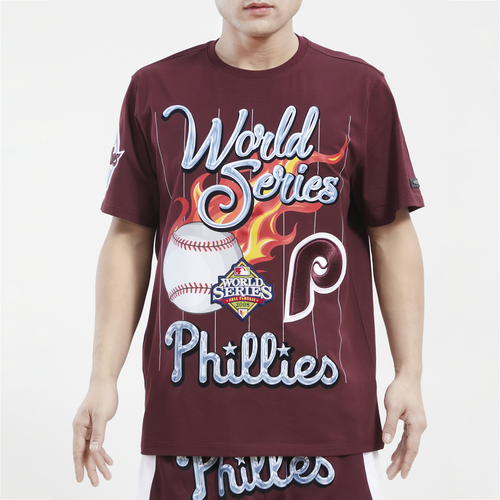 

Pro Standard Mens Pro Standard Phillies Chrome T-Shirt - Mens Maroon/White Size M