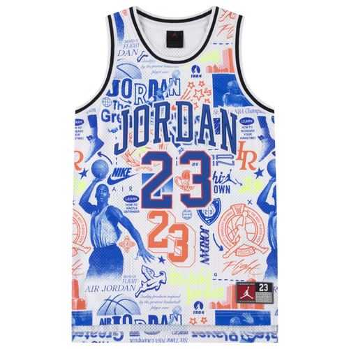 Boys Jordan 23 AOP Super Splash Jersey - Boys' Grade School Game Royal/Red Size M
