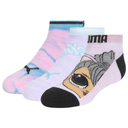 Girls' Toddler - PUMA LOL 3 Pack Non Terry Low Cut Socks - Pink/Purple/Multi