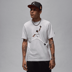 Men's - Jordan Flight MVP Short Sleeve Crew  - Grey/Black