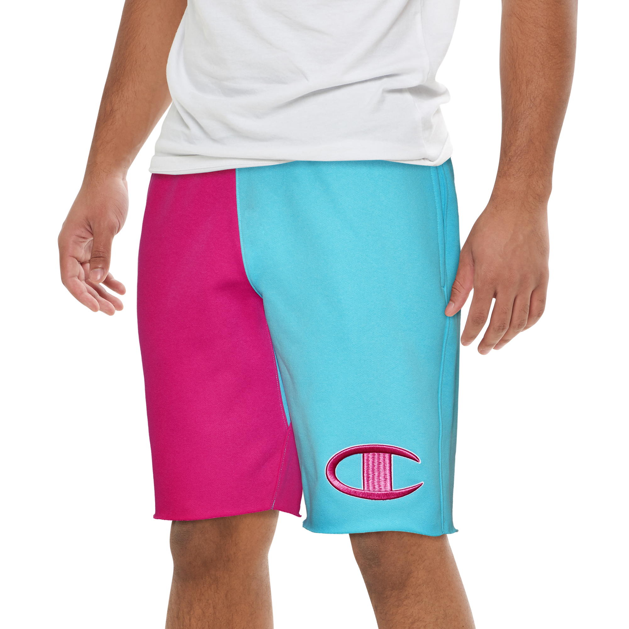 champion reverse weave shorts teal