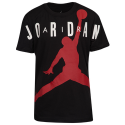 Boys' Grade School - Jordan Jumbo Jumpman Air T-Shirt - Black/Gym Red/White