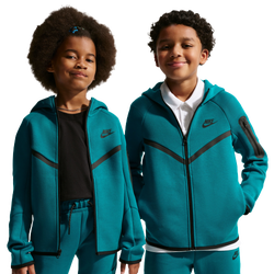 Boys' Grade School - Nike Tech Fleece Full-Zip  - Bright Spruce/Black/Black