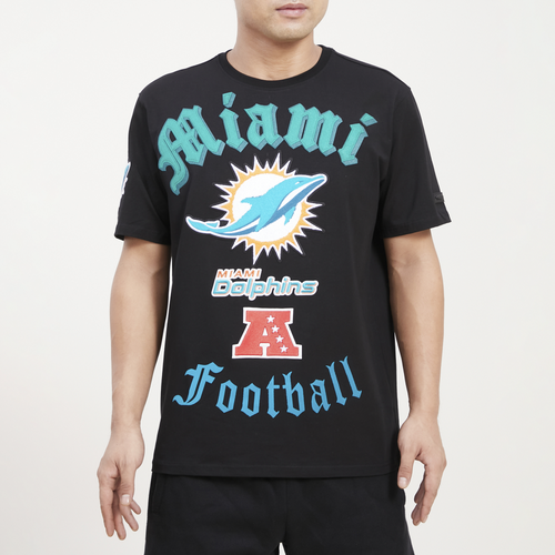 

Pro Standard Mens Miami Dolphins Pro Standard Dolphins Old E T-Shirt - Mens Black Size L