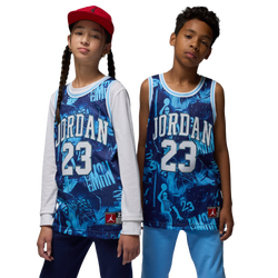 Boys' Grade School - Jordan AJ 23 AOP Jersey - Blue Void