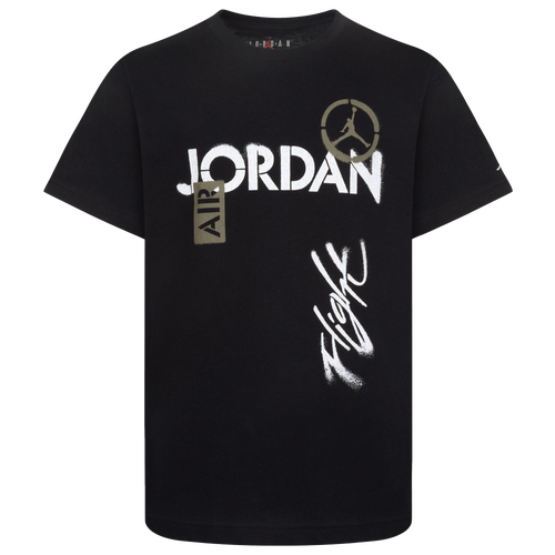 

Boys Jordan Jordan AJ4 Flight Fleet Short Sleeve T-Shirt - Boys' Grade School Black Size S