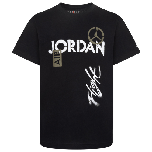 

Boys Jordan Jordan AJ4 Flight Fleet Short Sleeve T-Shirt - Boys' Grade School Black Size L