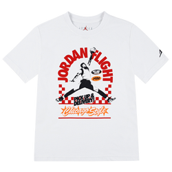 Boys' Grade School - Jordan Pizza Shop Short Sleeve Tee - Orange/White