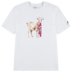 Boys' Grade School - Jordan Goat Short Sleeve T-Shirt - White/Beige