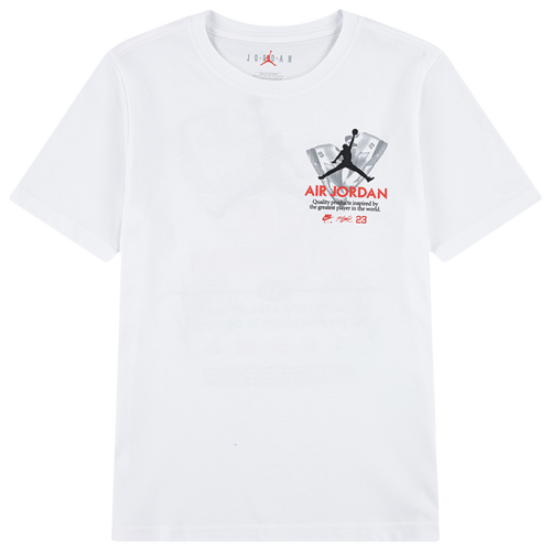 BOYS - Jordan AJ5 Fire Red Tour Short Sleeve T-Shirt - Black/White