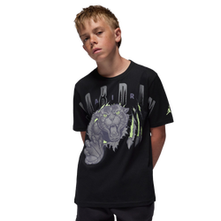 Boys' Grade School - Jordan Unleash The Beast Short Sleeve T-Shirt - Black/Grey