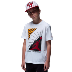 Boys' Grade School - Jordan Taxi 24 Retro T-Shirt - Yellow/White
