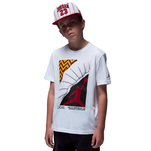 BOYS - Jordan Taxi 24 Retro T-Shirt - Yellow/White