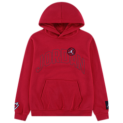 Boys' Grade School - Jordan Dynasty Fleece Pull Over Hoodie - Red/Red