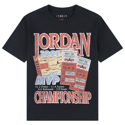  - Jordan 91 Playoff Short Sleeve T-Shirt - Black/Red