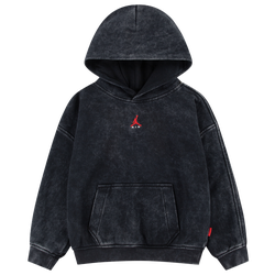 Boys' Grade School - Jordan Brooklyn Washed Fleece Pullover Hoodie - Black