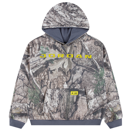 Boys Jordan Brooklyn RealTree AOP Hoodie - Boys' Grade School Green/Brown