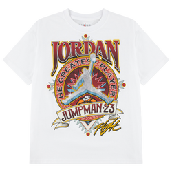 Boys' Grade School - Jordan Heritage Jumpman Shine Short Sleeve T-Shirt - White