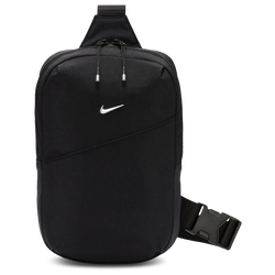 Women's - Nike Aura Crossbody Bag  - Black/Matte Silver